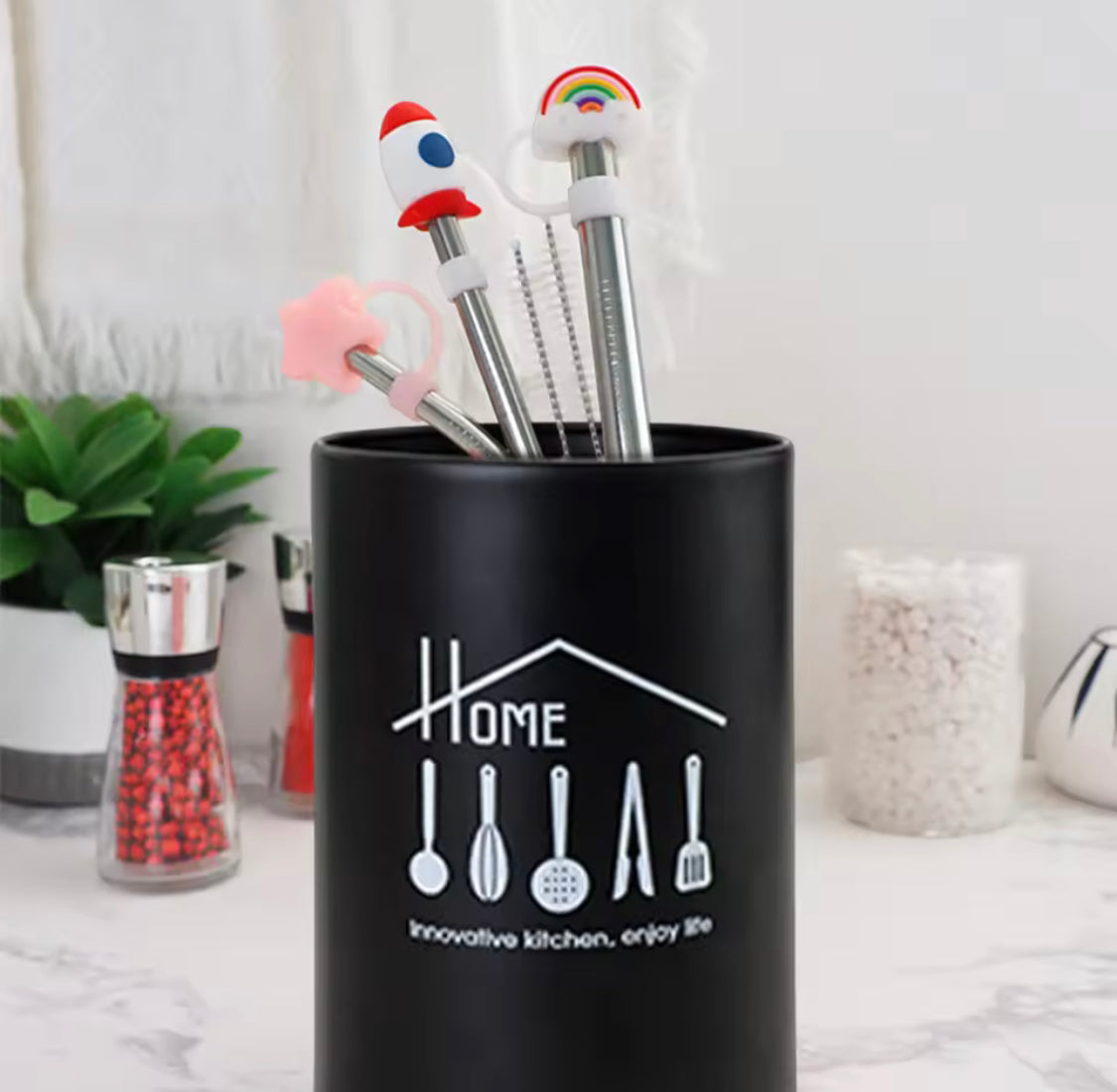 Metal Design Chopstick Holder, Creative Kitchen Tableware Spoon Holder, Chopstick Storage Barrel Metal Design Chopstick Holder, Creative Kitchen Tableware Spoon Holder, Chopstick Storage Barrel